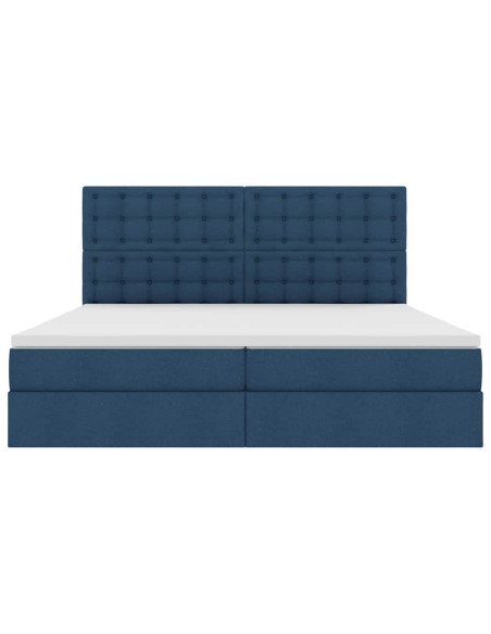 Letto con contenitore e LED con led Blu 200 x 200 cm Poliestere