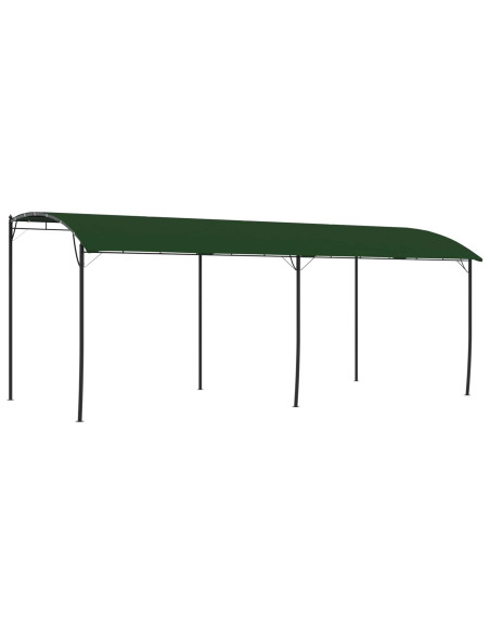 Gazebo 6 x 3 x 2,55 m Verde Tessuto e Alluminio 180