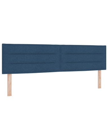 Letto a molle con materasso Blu 180 x 200 cm Tessuto