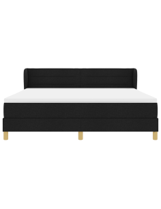 Letto a molle con materasso Nero 180 x 200 cm Tessuto 2