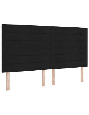 Letto a molle con materasso Nero 180 x 200 cm Tessuto