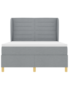 Letto con molle e materasso Grigio Scuro 90x190 cm Tessuto 2