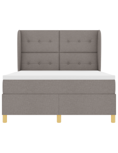 Letto con molle e materasso Grigio Scuro 90x190 cm Tessuto 2
