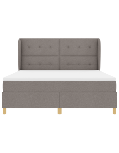 Letto con molle e materasso Grigio Scuro 90x190 cm Tessuto 2