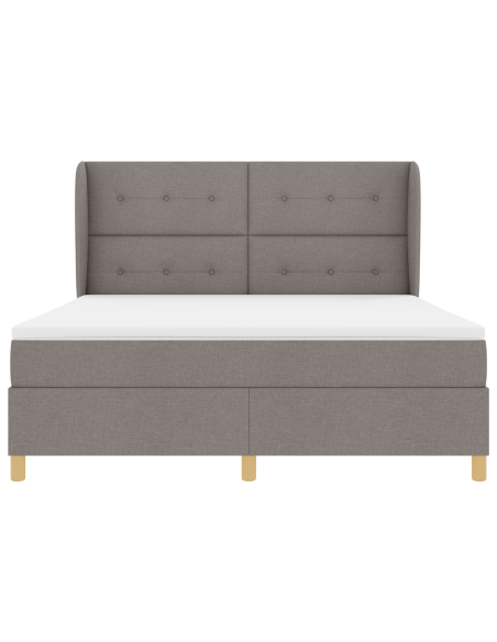 Letto con molle e materasso Grigio Scuro 90x190 cm Tessuto
