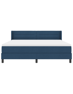 Letto a molle con materasso Blu 200 x 180 cm Poliestere 2