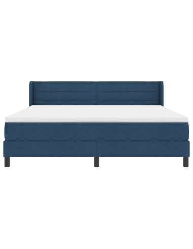 Letto a molle con materasso Blu 200 x 180 cm Poliestere