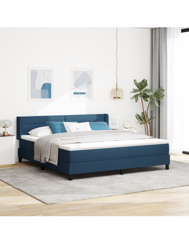Letto a molle con materasso Blu 200 x 180 cm Poliestere