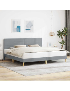 Struttura del letto Grigio Chiaro 180 x 200 cm Tessuto