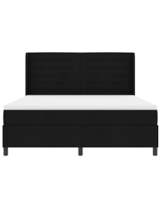 Letto a molle con materasso Nero 180 x 200 cm Tessuto 2