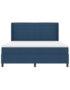 Letto a molle con materasso Blu 180 x 200 cm Tessuto 2