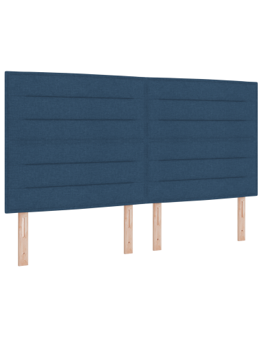 Letto a molle con materasso Blu 180 x 200 cm Tessuto