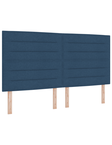 Letto a molle con materasso Blu 180 x 200 cm Tessuto