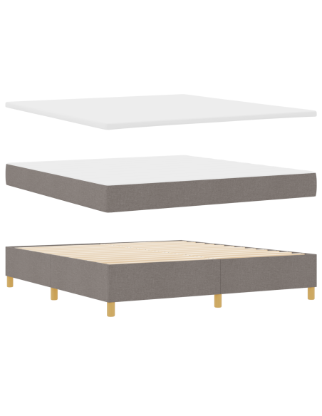 Letto a molle con materasso Talpa 180 x 200 cm Tessuto