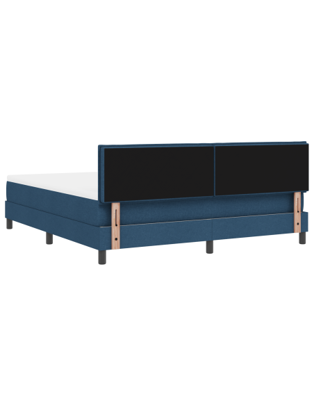 Letto a molle con materasso con led Blu 180 x 200 cm Tessuto