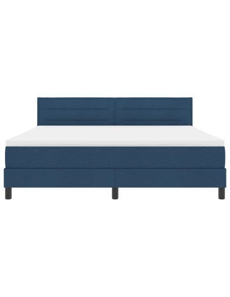 Letto a molle con materasso con led Blu 180 x 200 cm Tessuto