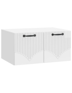 Mobile Porta TV da Muro Bianco Lucido 59,5 x 41 x 30 cm