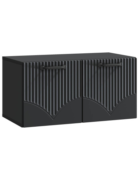 Mobile Porta TV da Muro Nero 59,5 x 31 x 30 cm