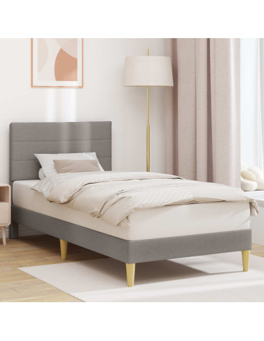 Struttura del letto con testiera Tortora 90 x 200 cm Tessuto