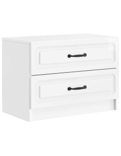 Armadio da Notte con cassetto Bianco Lucido 62 x 34,5 x 44,5 cm