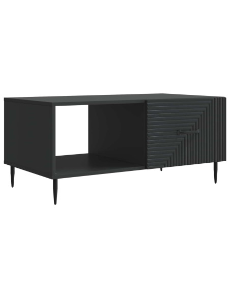Tavolino da salotto Nero 90 x 50 x 40 cm Legno ingegnerizzato