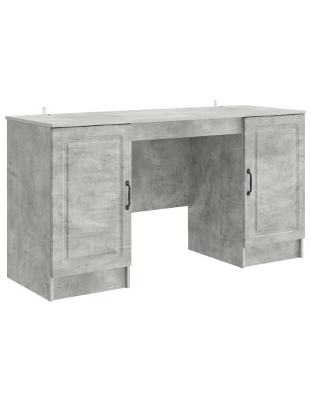 Scrivania con lo scaffale Grigio Cemento 142,5 x 50 x 75 cm
