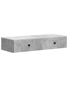 Tavolino da Parete Laterale Grigio Cemento 87,5 x 34,5 x 17 cm