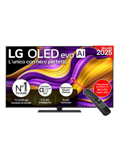 LG OLED evo AI OLED55G56LS TV Serie G5S 55'' 4K, α11 Gen2, Brightness Booster Ultimate, 60W, 4 HDMI 165Hz, Smart TV 2025