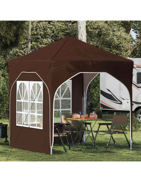 Tenda per feste a pop-up 192 x 192 x 245 cm Marrone