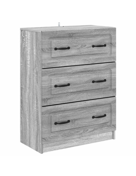 Mobile con Cassetti Grigio Sonoma 66 x 34,5 x 87 cm