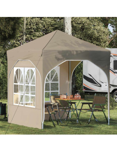 Tenda per feste a pop-up 192 x 192 x 245 cm Crema