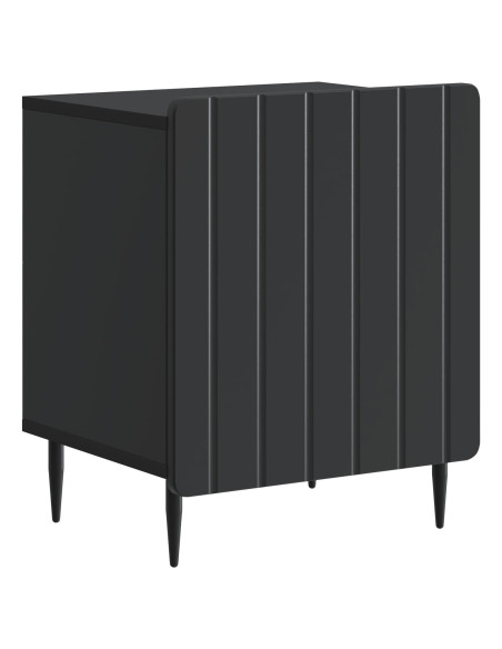 Armadio da Notte Nero 43 x 34,5 x 52 cm Legno ingegnerizzato