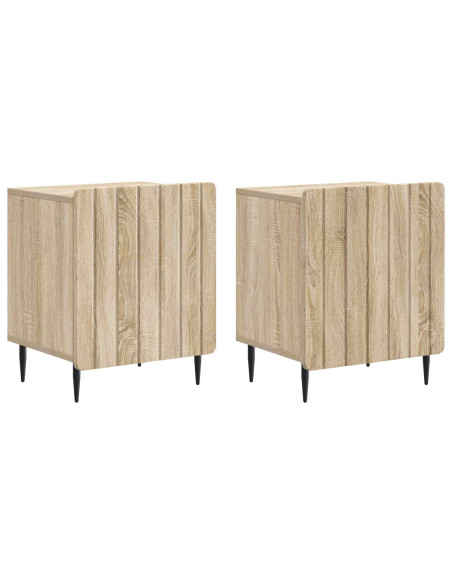Armadio da Notte 2 pcs Rovere Sonoma 43 x 34,5 x 52 cm