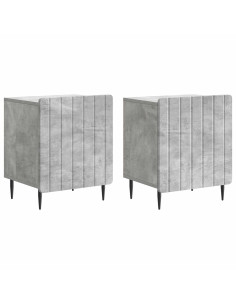 Armadio da Notte 2 pcs Grigio Cemento 43 x 34,5 x 52 cm
