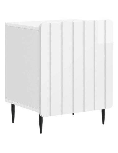 Armadio da Notte Bianco Lucido 43 x 34,5 x 52 cm