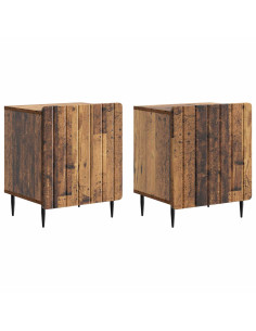 Armadio da Notte 2 pcs Legno antico 43 x 34,5 x 52 cm