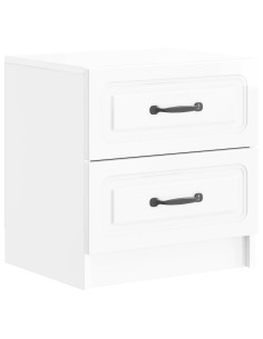 Armadio da Notte con cassetto Bianco Lucido 43 x 34,5 x 44,5 cm