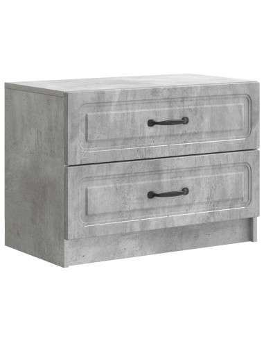Armadio da Notte Grigio Cemento 62 x 34,5 x 44,5 cm