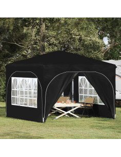 Tenda per feste a pop-up 290 x 290 x 245 cm Nero