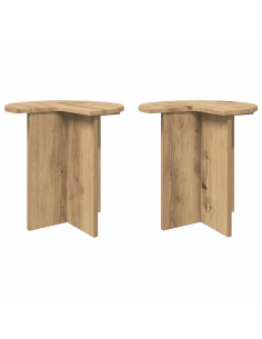 Tavolo laterale 2 pcs Rovere Artigianale Ø 39 x 38 cm