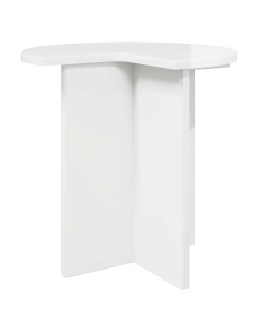Tavolo laterale Bianco Lucido Ø 39 x 38 cm Legno ingegnerizzato