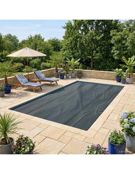 Copertura per piscina extra pesante Nero 300 x 200 cm PE