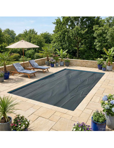 Copertura per piscina extra pesante Nero 400 x 200 cm PE
