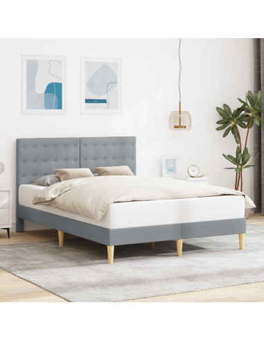 Struttura del letto Grigio Chiaro 120 x 190 cm Tessuto