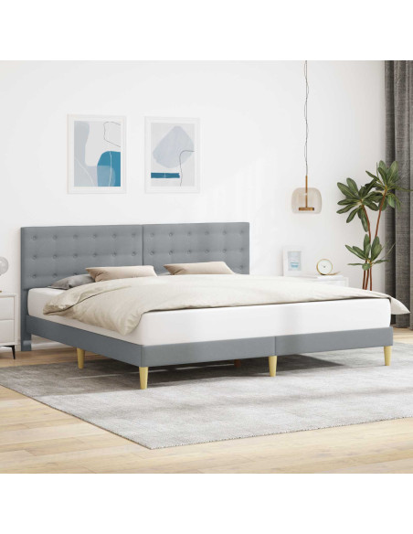 Struttura del letto Grigio Chiaro 180 x 200 cm Tessuto