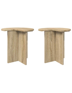 Tavolo laterale 2 pcs Rovere Sonoma Ø 39 x 38 cm