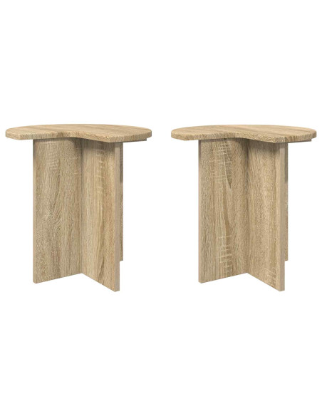 Tavolo laterale 2 pcs Rovere Sonoma Ø 39 x 38 cm