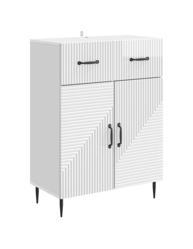 Credenza Bianco Lucido 66 x 34,5 x 89,5 cm Legno ingegnerizzato