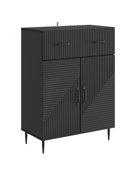 Credenza Nero 66 x 34,5 x 89,5 cm Legno ingegnerizzato