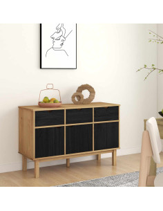 Credenza OTTA Marrone e Nero 114 x 43 x 73,5 cm